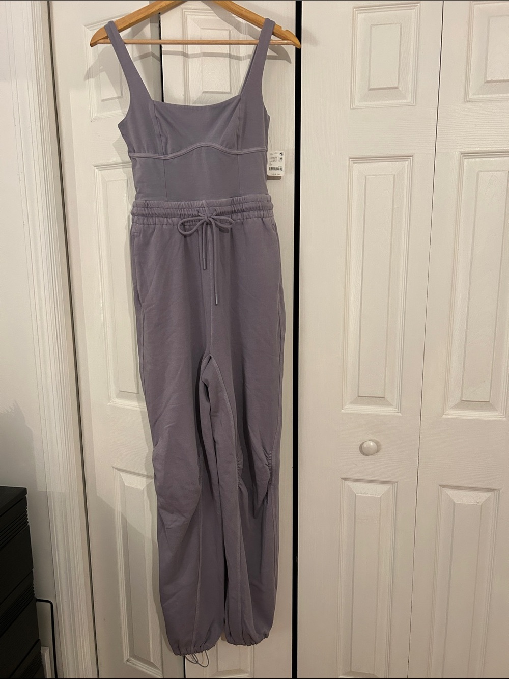 NWT Free People Trail Blazer Lilac/Lavender Jumpsuit with Drawstring Waist XS